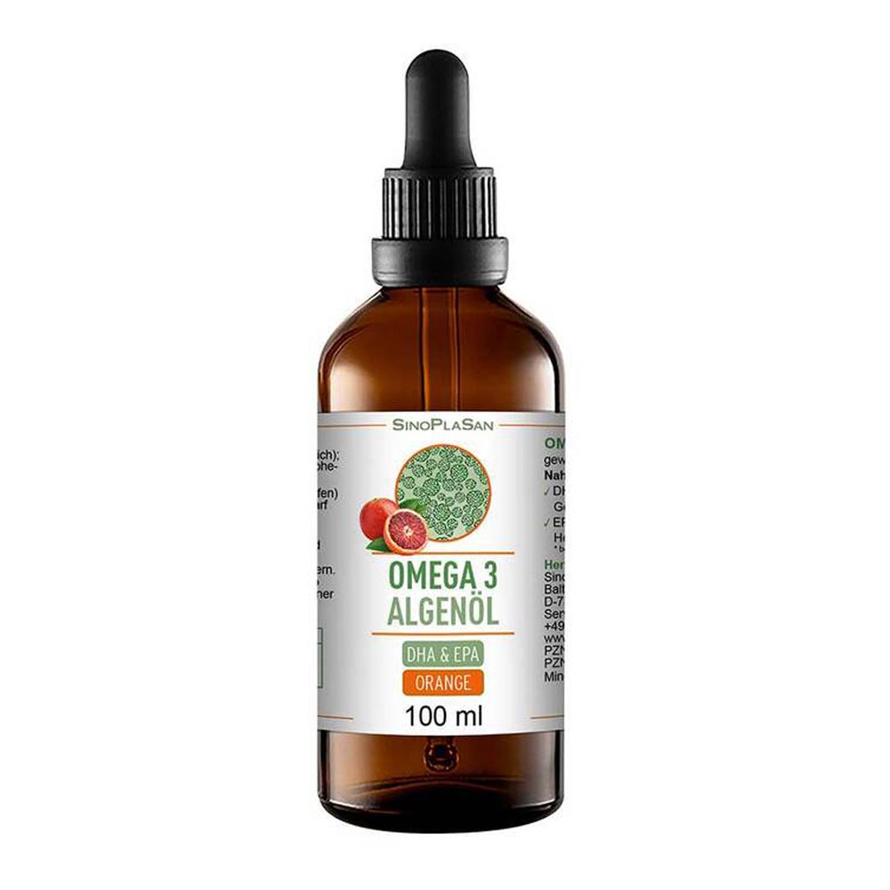 Omega-3 Algenöl DHA + EPA Orange 100 ml