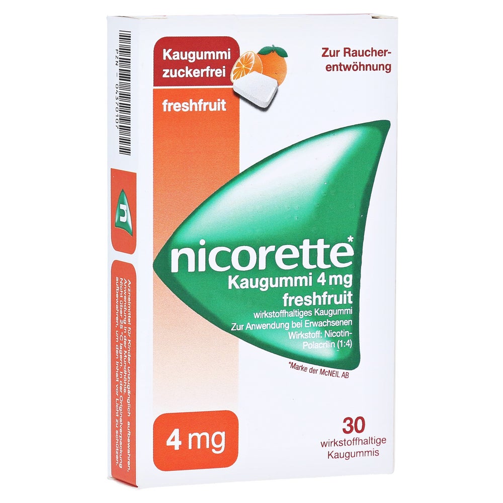 Nicorette Kaugummi 4 mg freshfruit - Reimport 30 St