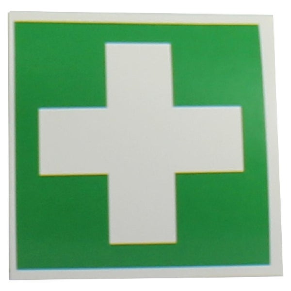Grünes Kreuz Aufkleber Verbandkasten 1 St
