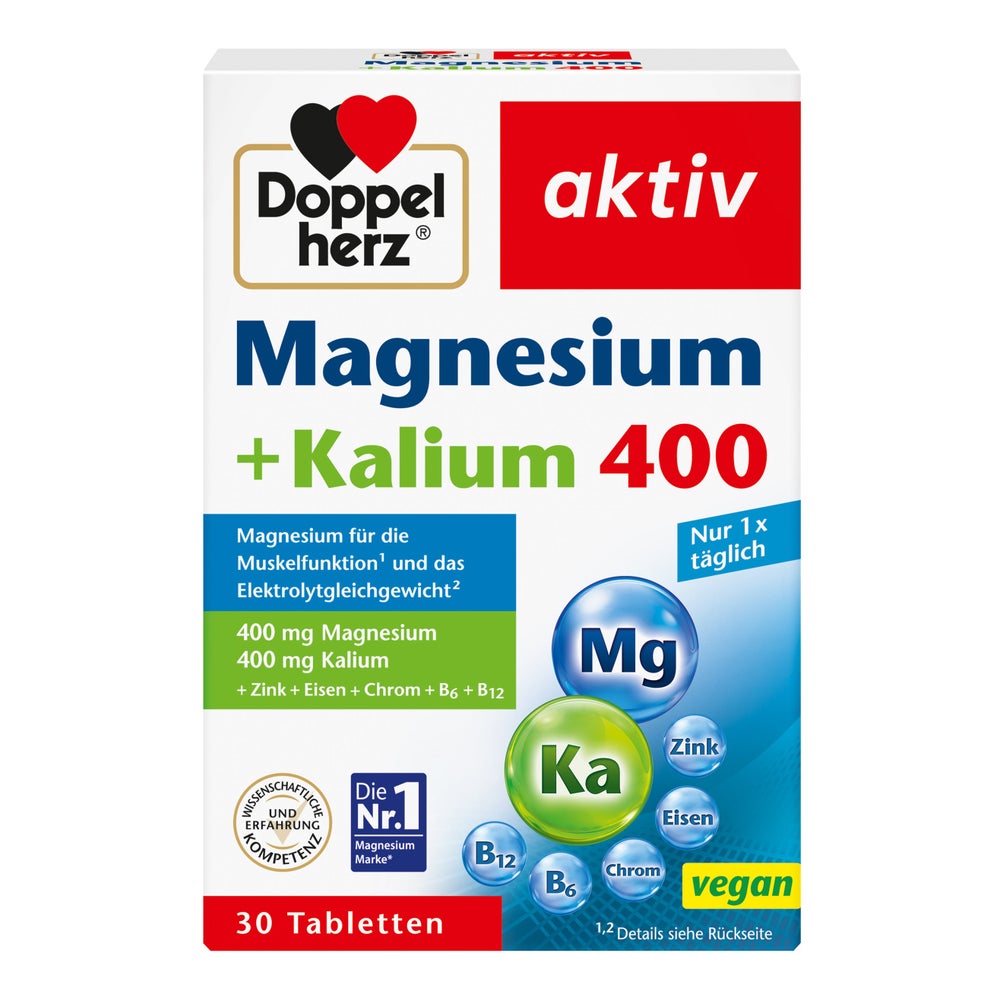 Doppelherz® aktiv Magnesium+Kalium 400 30 St