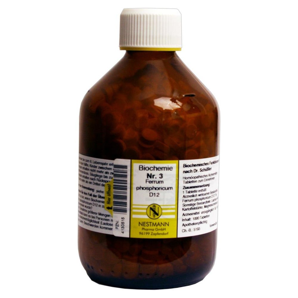 Biochemie 3 Ferrum phosphoricum D 12 Tab 1000 St