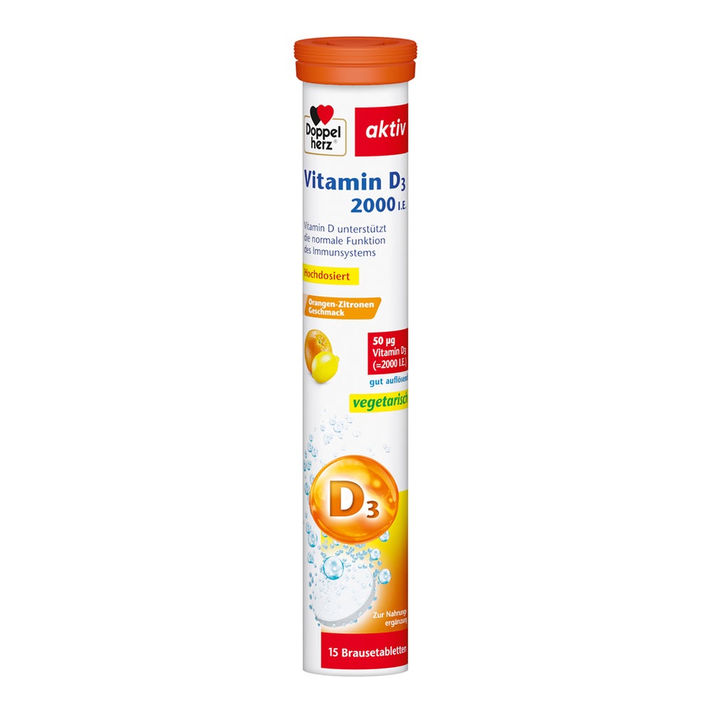 Doppelherz Vitamin D3 2000 I.E. Brausetabletten 15 St