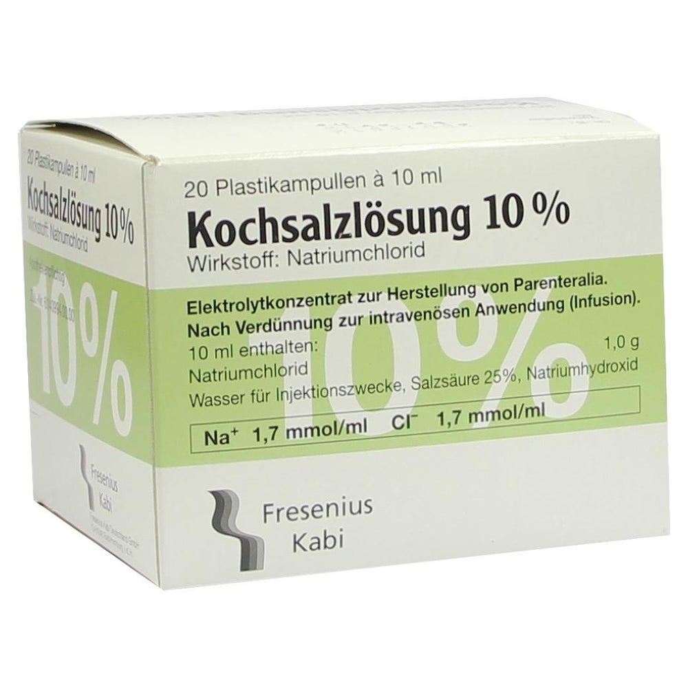 Kochsalzlösung 10% Infusionslösungskonze 20X10 ml