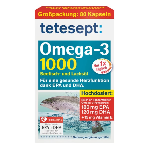 tetesept Omega 3 Lachsöl 1000 80 St
