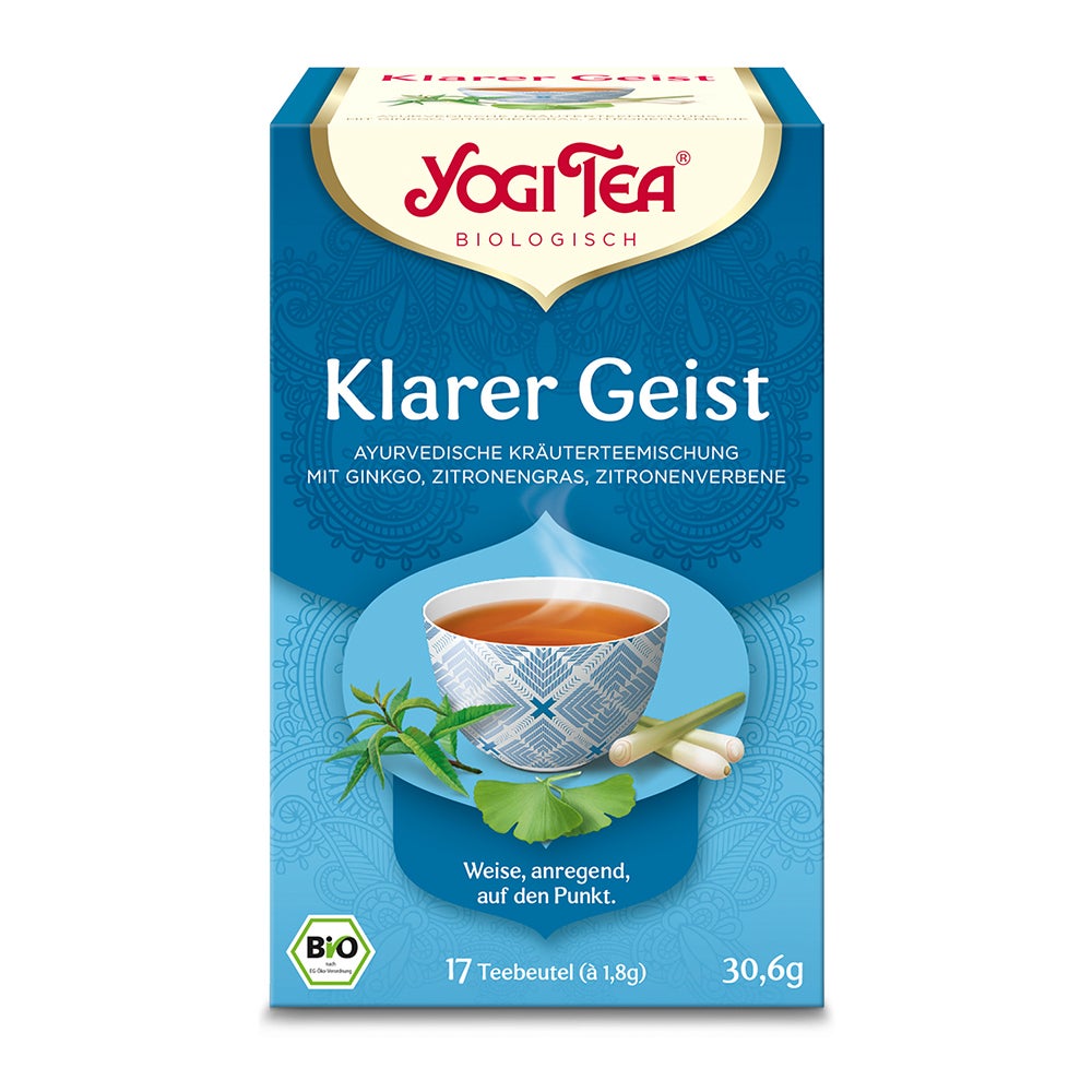 YOGI TEA, Klarer Geist, Bio Kräutertee 17X1,8 g