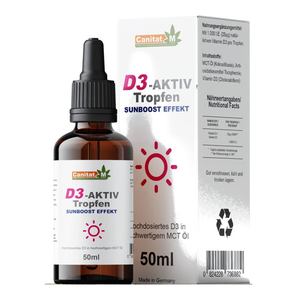 Vitamin D3 Aktiv Tropfen Sunboost Effekt 50 ml