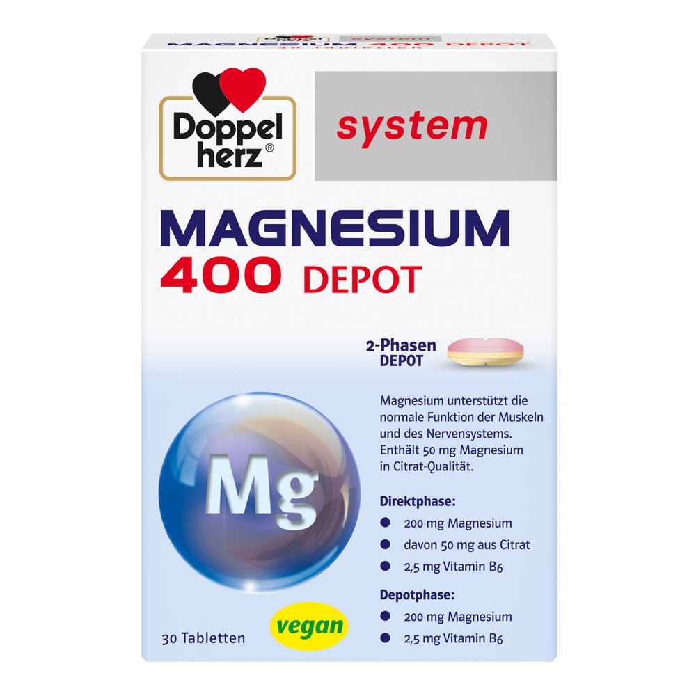 Doppelherz system Magnesium 400 Depot 2-Phasen Depot