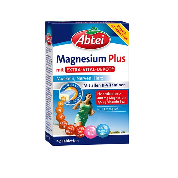 Abtei Magnesium Plus m.Extra Vital Depot 42 St