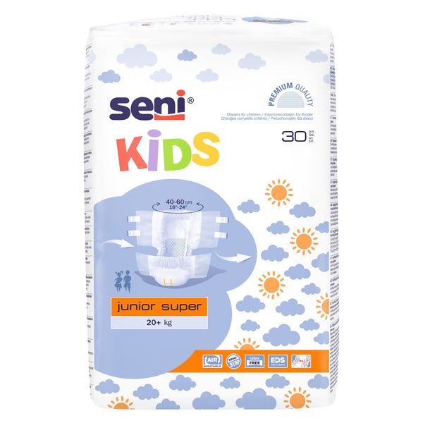 Seni Kids Junior Super Inkontinenzhosen 20+ kg, 1350 ml, 30er Pack 4X30 St