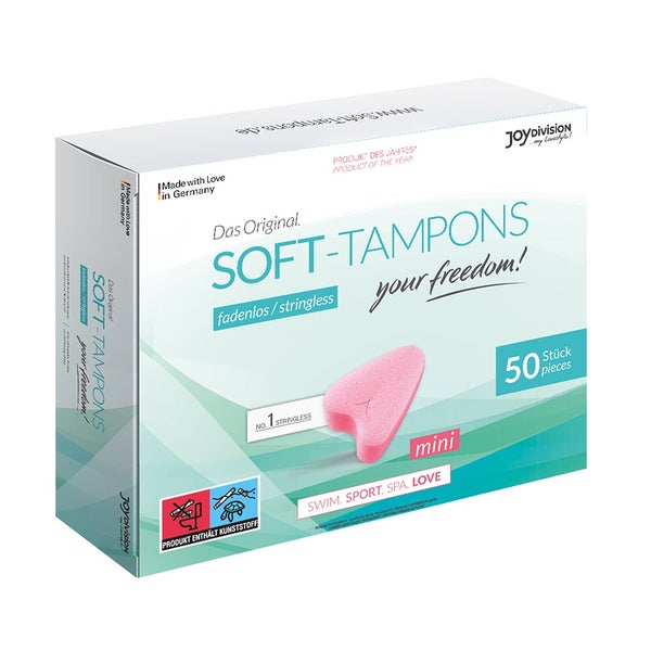 «Soft-Tampons Mini» 50 Stück, fadenlos, hautfreundlich (50 Stück) 50 St