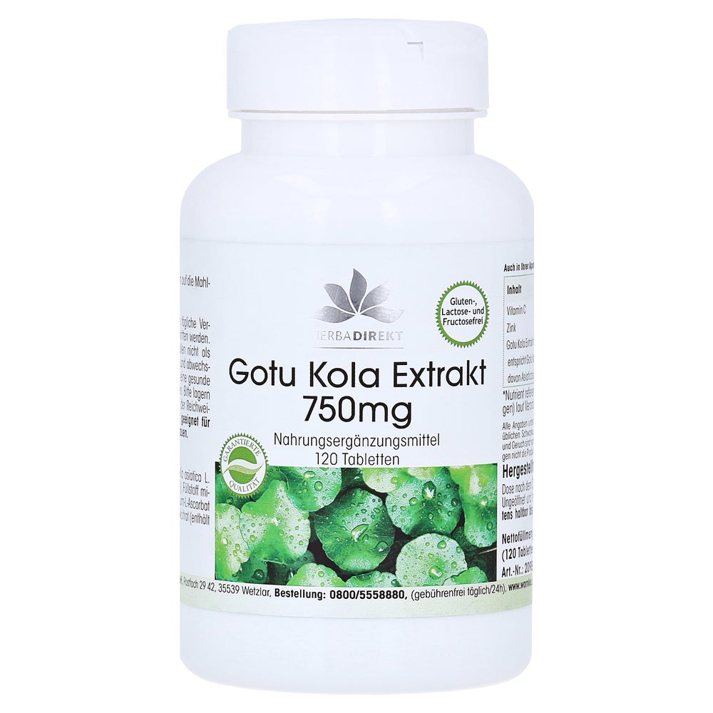 GOTU Kola Extrakt 750 mg Tabletten 120 St