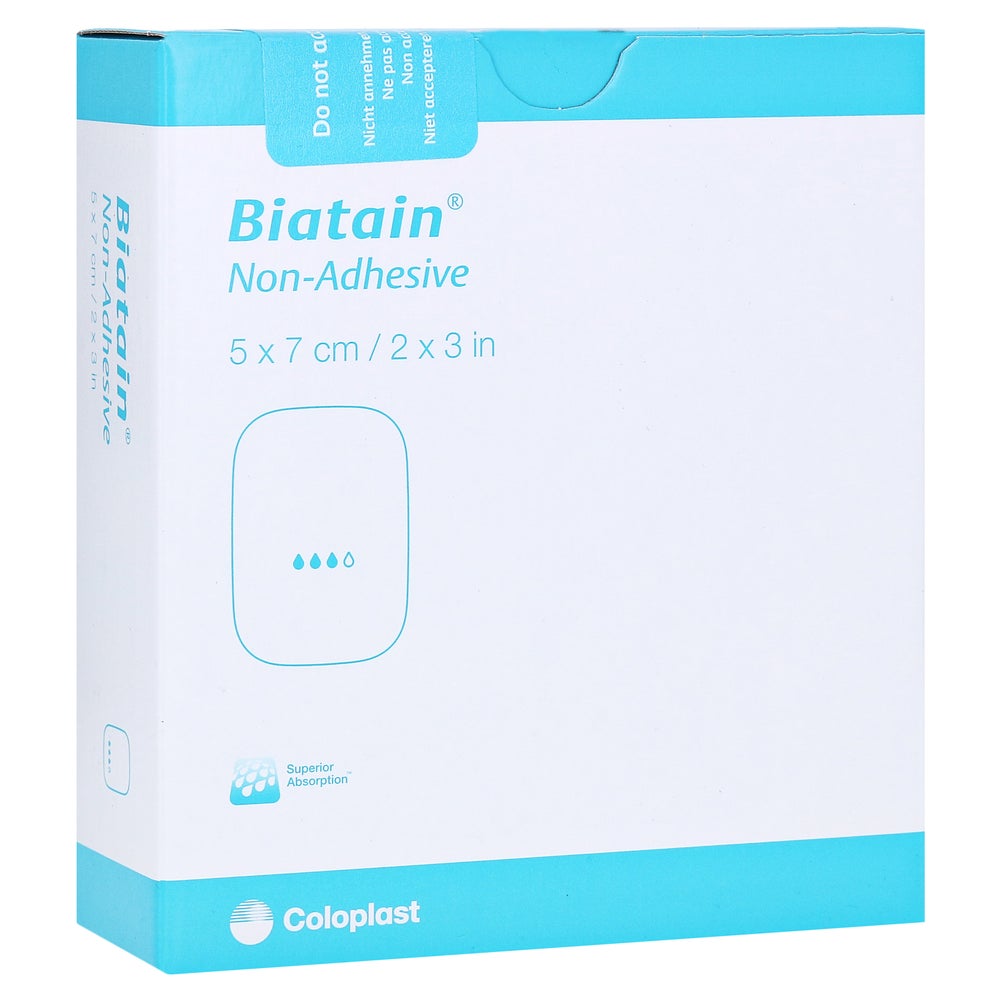 Biatain Schaumverband 5x7 cm nicht hafte 10 St