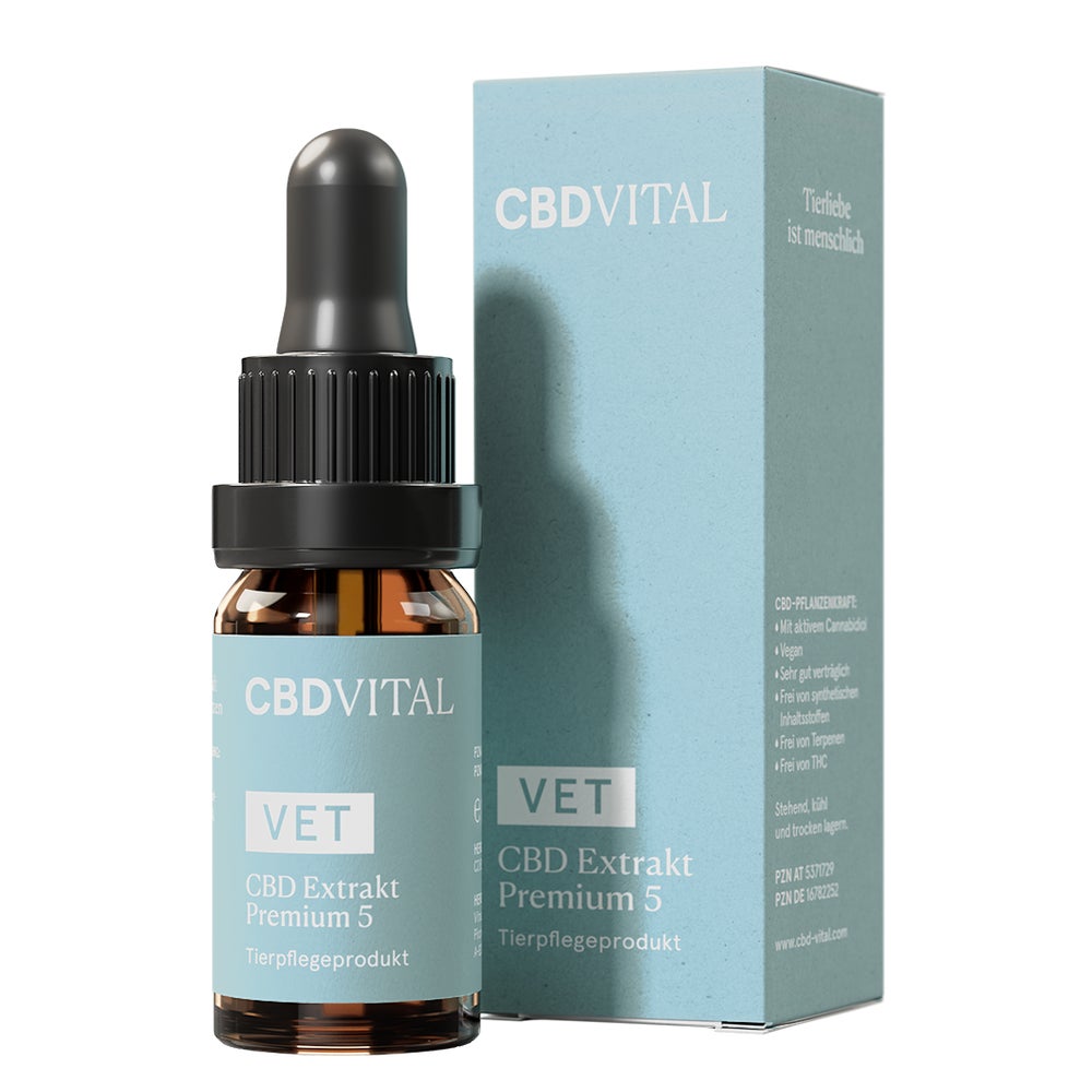 CBD VITAL VET Extrakt Premium 5% Öl Bio Tropfen für Tiere 10 ml
