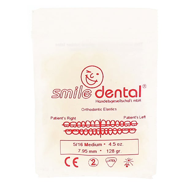 Zahnspangengummis naturfarben 5/16 Med 100 St