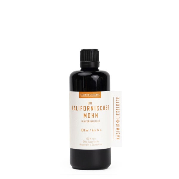 Kasimir+Lieselotte Kalifornischer Mohn Tinktur Alkoholfrei Bio 100 ml