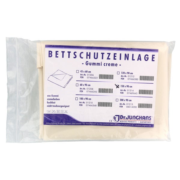 Bettschutzeinlage Gummi 90x150 cm creme 1 St