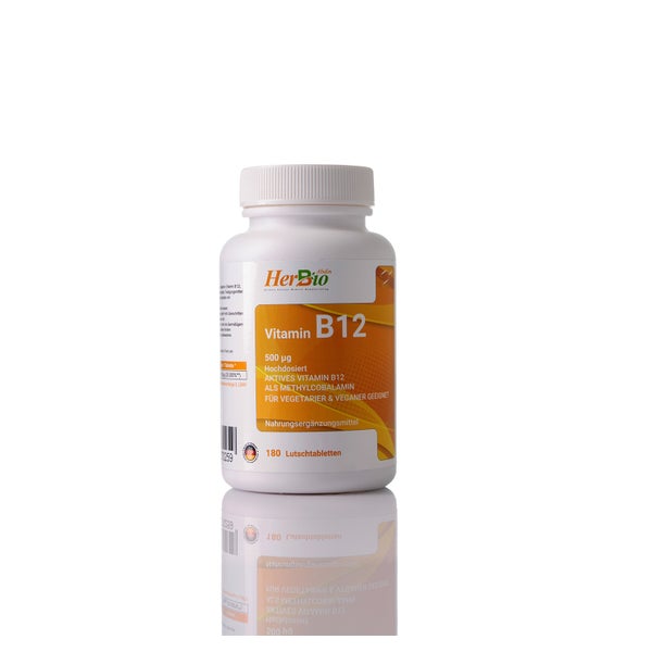 HerbBio Vitamin B12 500 mcg Lutschtabletten 60 St