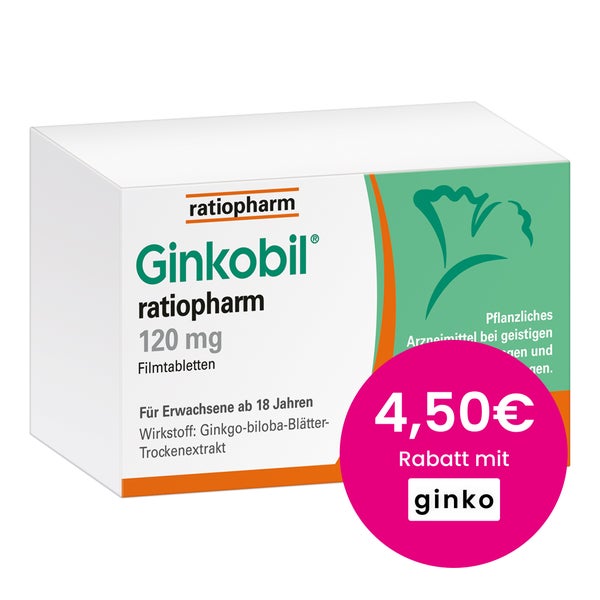 Ginkobil ratiopharm 120mg mit Ginkgo biloba 120 St