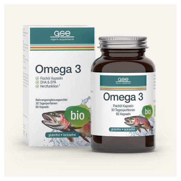 GSE Omega 3 Fischöl Kapseln (Bio) 90 St