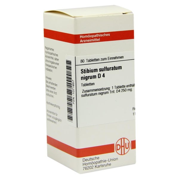 Stibium Sulfuratum Nigrum D 4 Tabletten 80 St