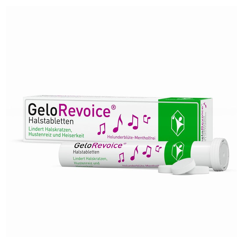 GeloRevoice Halstabletten Holunderblüte-Mentholfrei 20 St, 20 St  