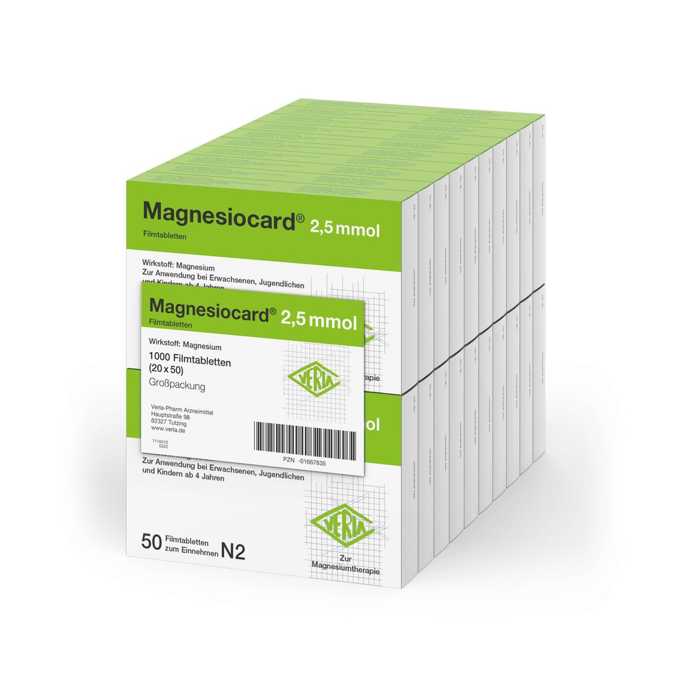 Magnesiocard 2,5 mmol Filmtabletten 20X50 St