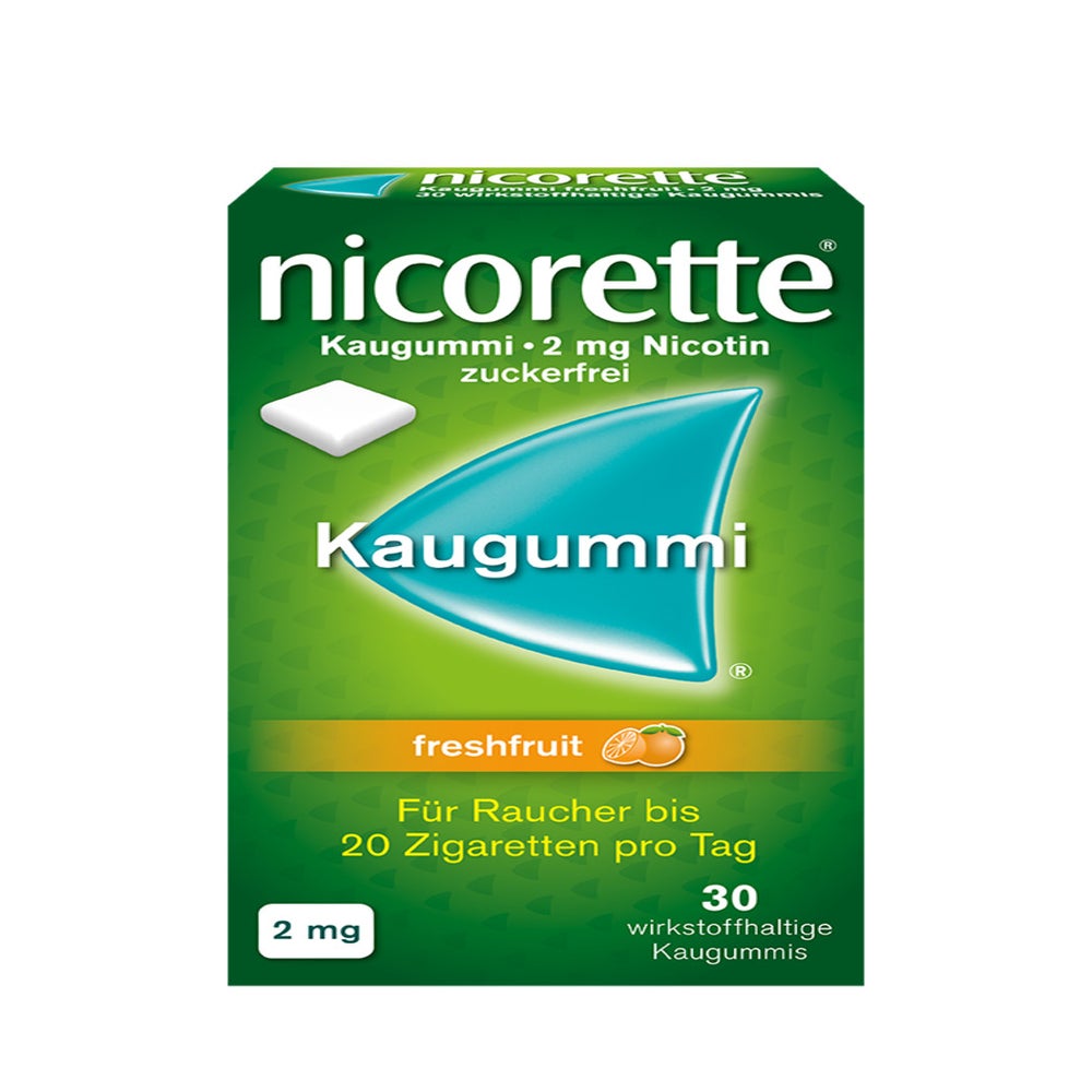 nicorette Kaugummi 2mg freshfruit zur Rauchentwöhnung 30 St