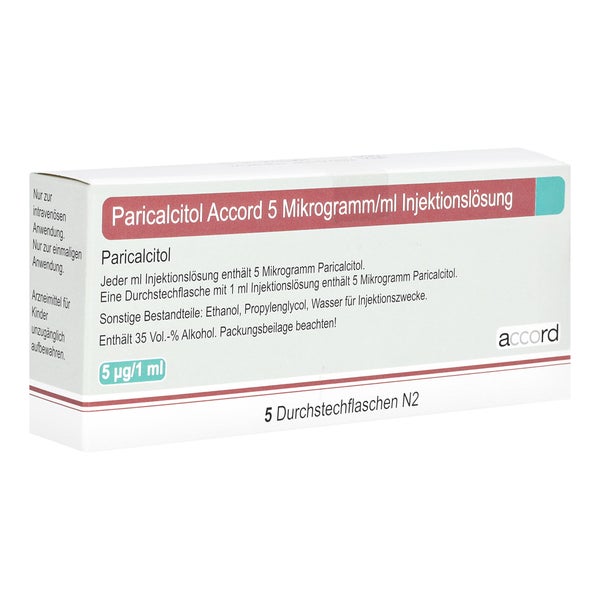 PARICALCITOL Accord 5 Mikrogramm/ml Inj.-Lsg.Dsfl. 5X1 ml
