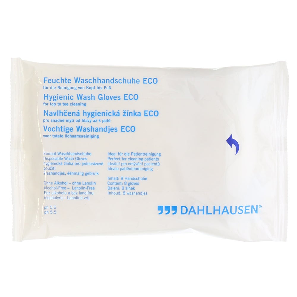 Waschhandschuhe Einmal ECO feucht 8 St