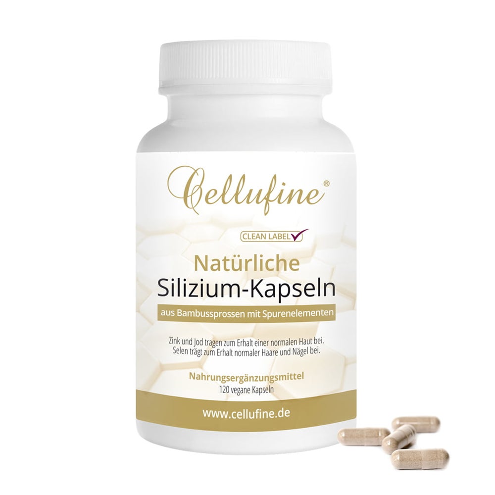 Cellufine® Silizium-Kapseln PLUS Spurenelemente - vegane Kapseln mit Silicium 120 St
