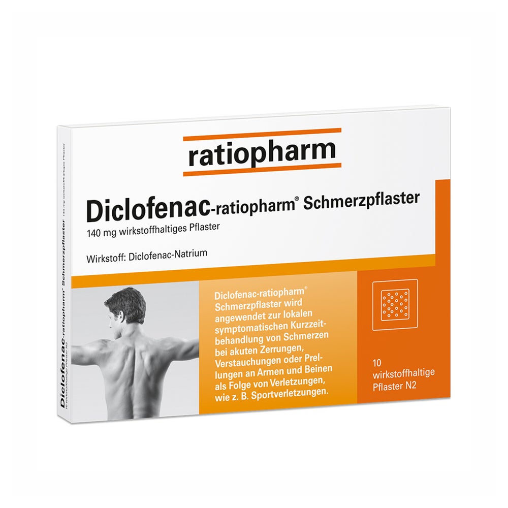 Diclofenac ratiopharm Schmerzpflaster 140 mg 10 St