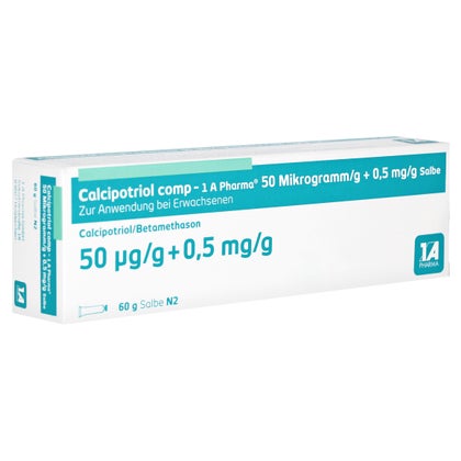 CALCIPOTRIOL comp-1A Pharma 50 µg/g+0,5 mg/g Salbe 60 g mit E-Rezept ...