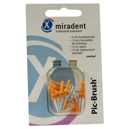 Miradent Interdentalbürsten Pic-Brush Ersatzbürsten konisch orange 12 ...