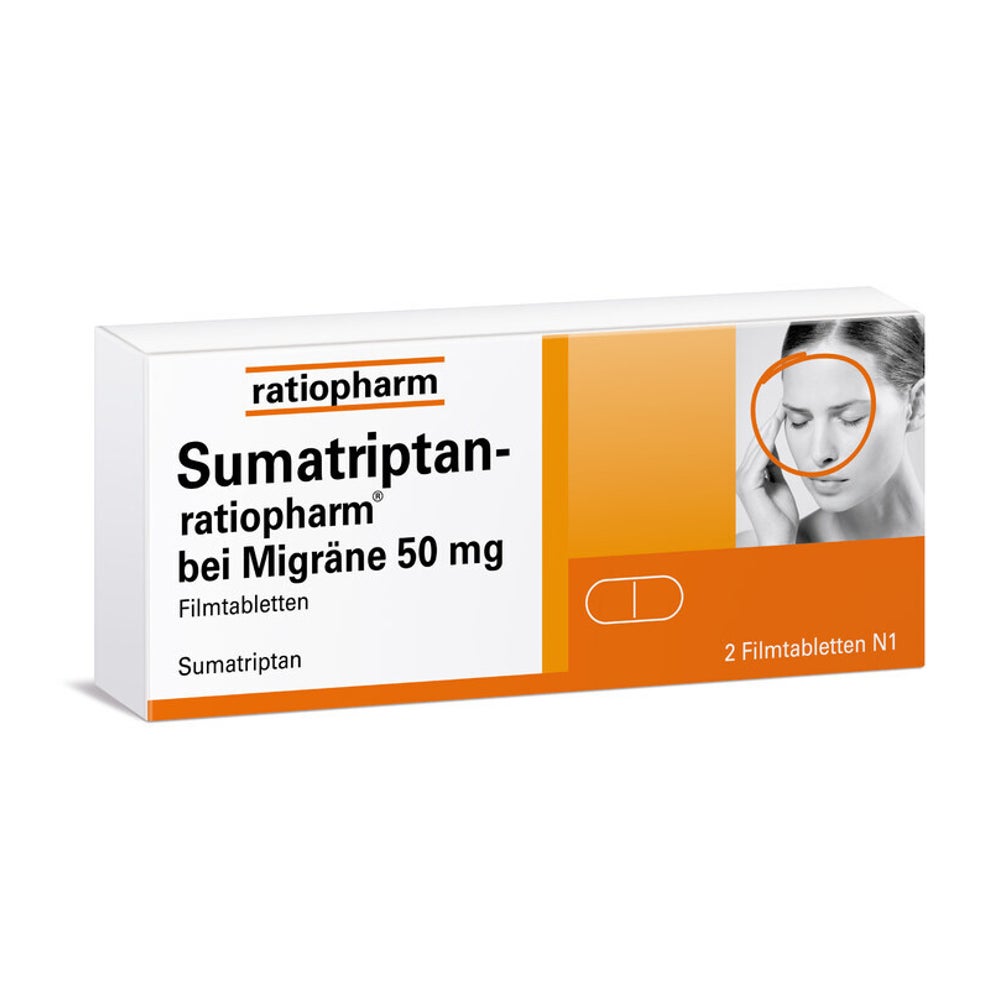 Sumatriptan-ratiopharm bei Migräne 50 mg 2 St
