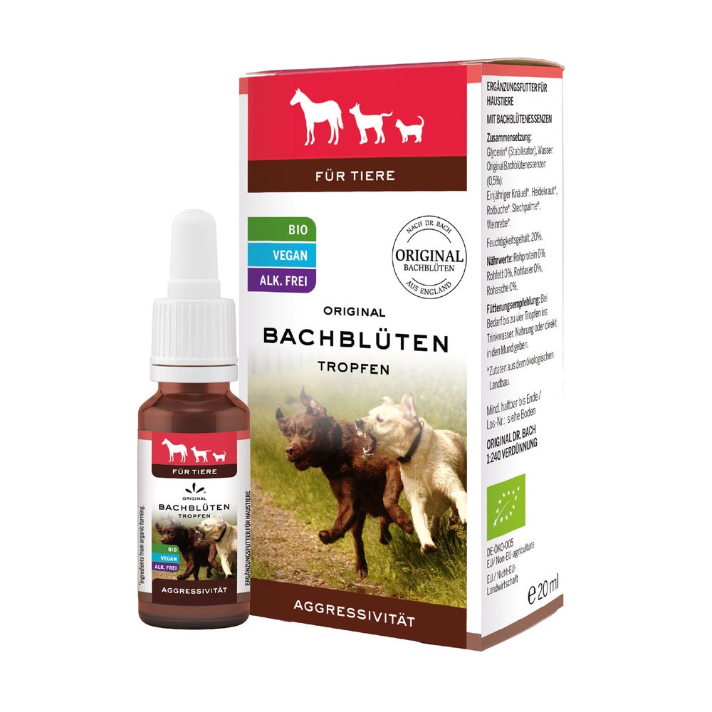 Bachblüten Tiere Tropfen Aggressivität 20 ml