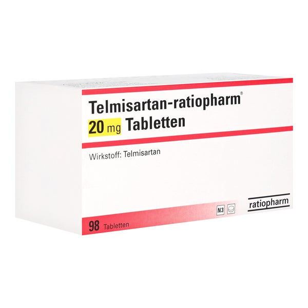 Telmisartan-ratiopharm 20 mg Tabletten 98 St