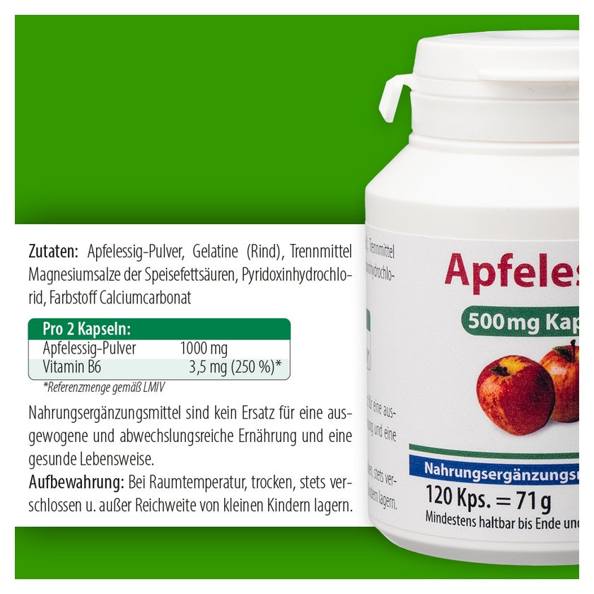 Apfelessig 500 mg Kapseln 120 St