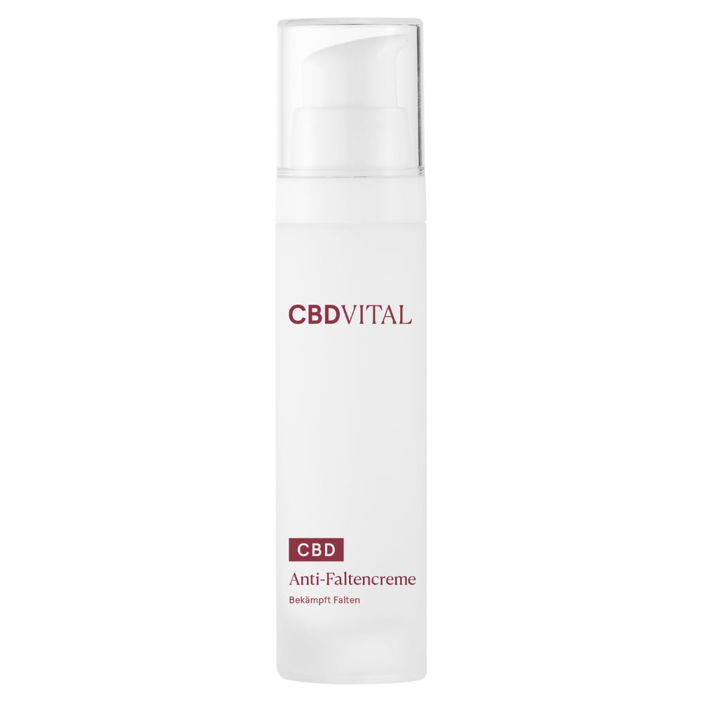 CBD VITAL Anti Faltencreme für strafe Haut | mit Hyaluron 50 ml