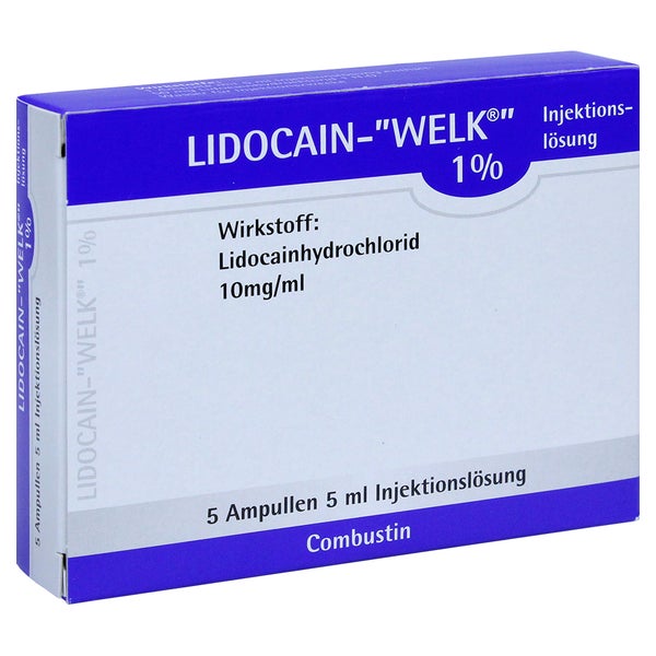 Lidocain Welk 1% Injektionslösung Ampull 5X5 ml