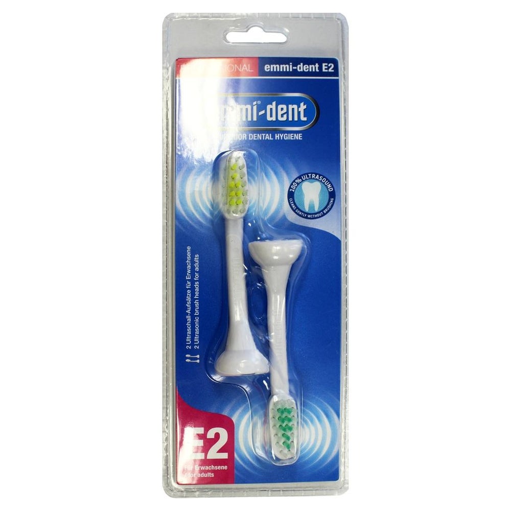 E2 Têtes de brosse à dents électrique 2 pc(s) blanc - Emmident