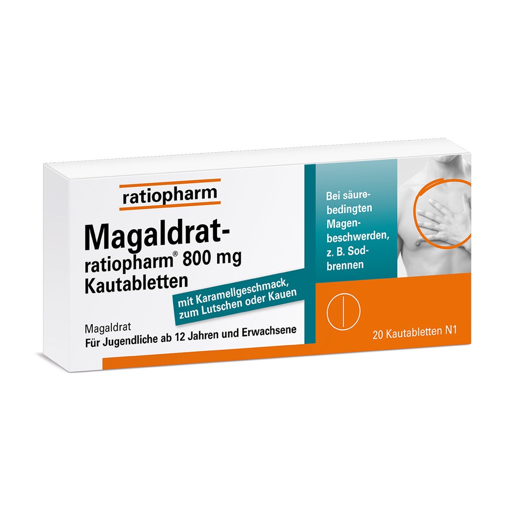 Magaldrat ratiopharm 800 mg Kautabletten 20 St