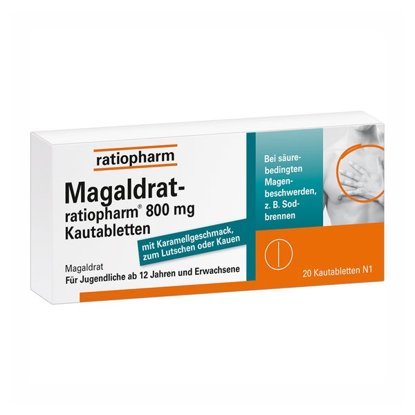 Magaldrat ratiopharm 800 mg Kautabletten 20 St