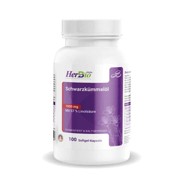 HerbBio Schwarzkümmelöl 1000mg 100 St