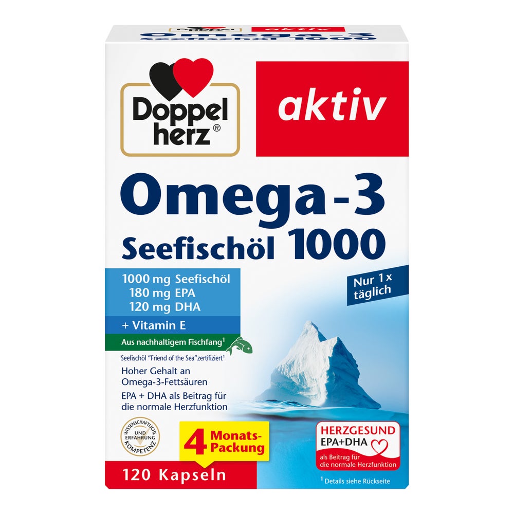 Doppelherz Omega-3 Seefischöl 1000 Kapse 120 St