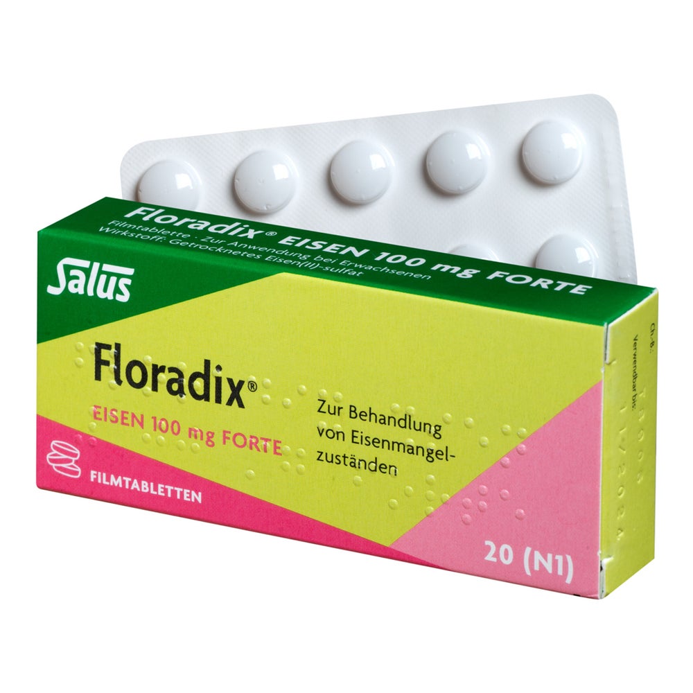 Floradix Eisen 100 mg forte – Filmtabletten 20 St