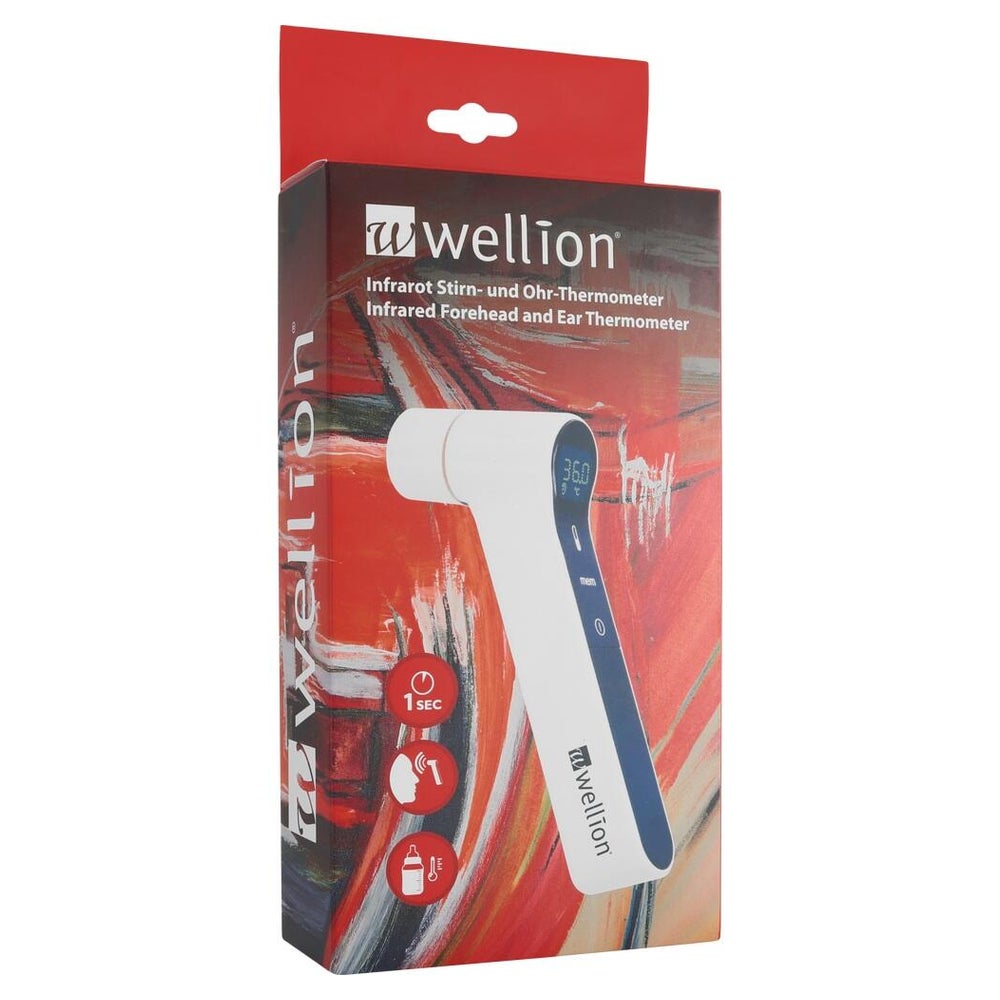WELLION Infrarot Stirn- und Ohr Thermometer