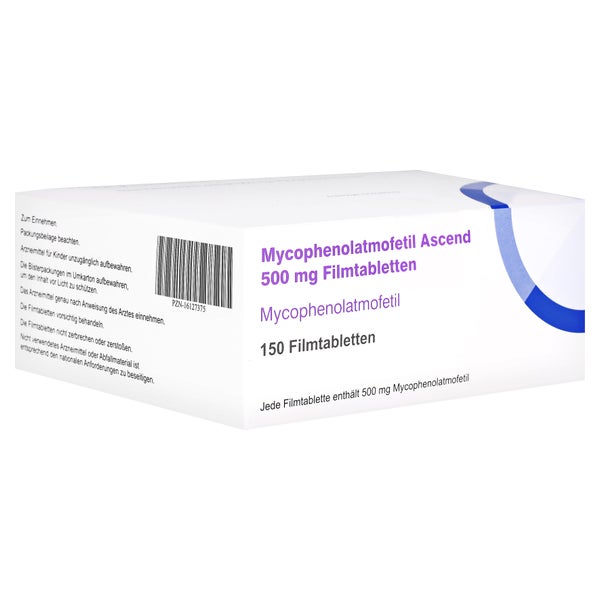 MYCOPHENOLATMOFETIL Ascend 500 mg Filmtabletten 150 St