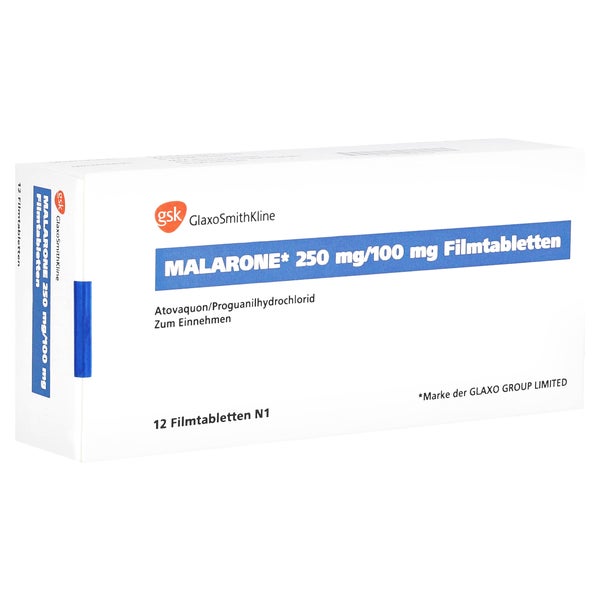 Malarone 250 Mg/100 mg Filmtabletten 12 St