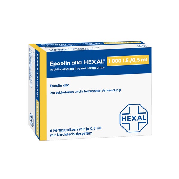 EPOETIN alfa HEXAL 1.000 I.E./0,5 ml Fertigspr. 6X0,5 ml
