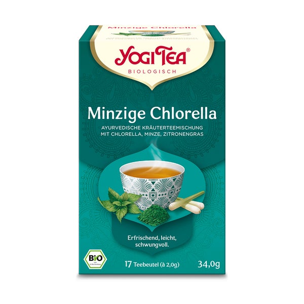 Yogi Tea - Minzige Chlorella Bio Kräutertee | 17 x 2g 17X2,0 g
